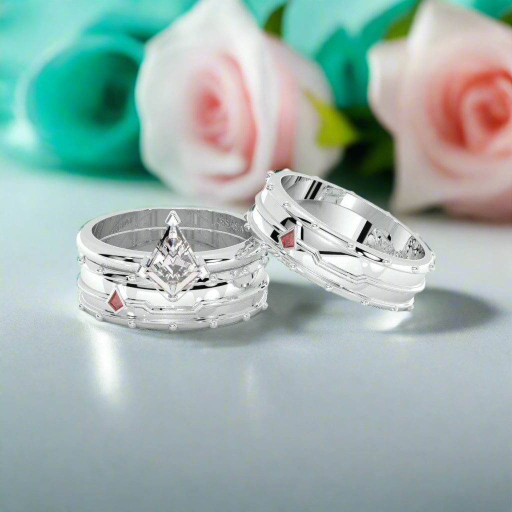 Assasin's Promise Rings (Unisex)- Video Game Inspired Rings in 14k Yellow Gold-Evani Naomi Jewelry