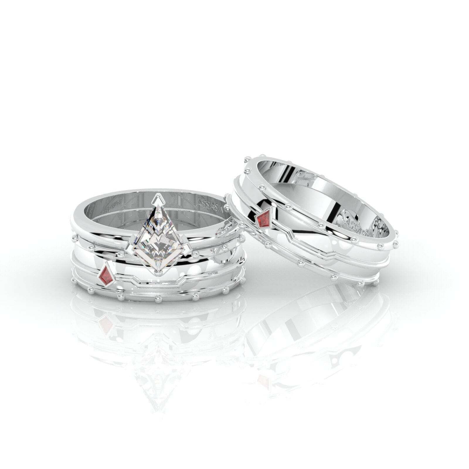 Assasin's Promise Rings (Unisex)- Video Game Inspired Rings in 14k Yellow Gold-Evani Naomi Jewelry