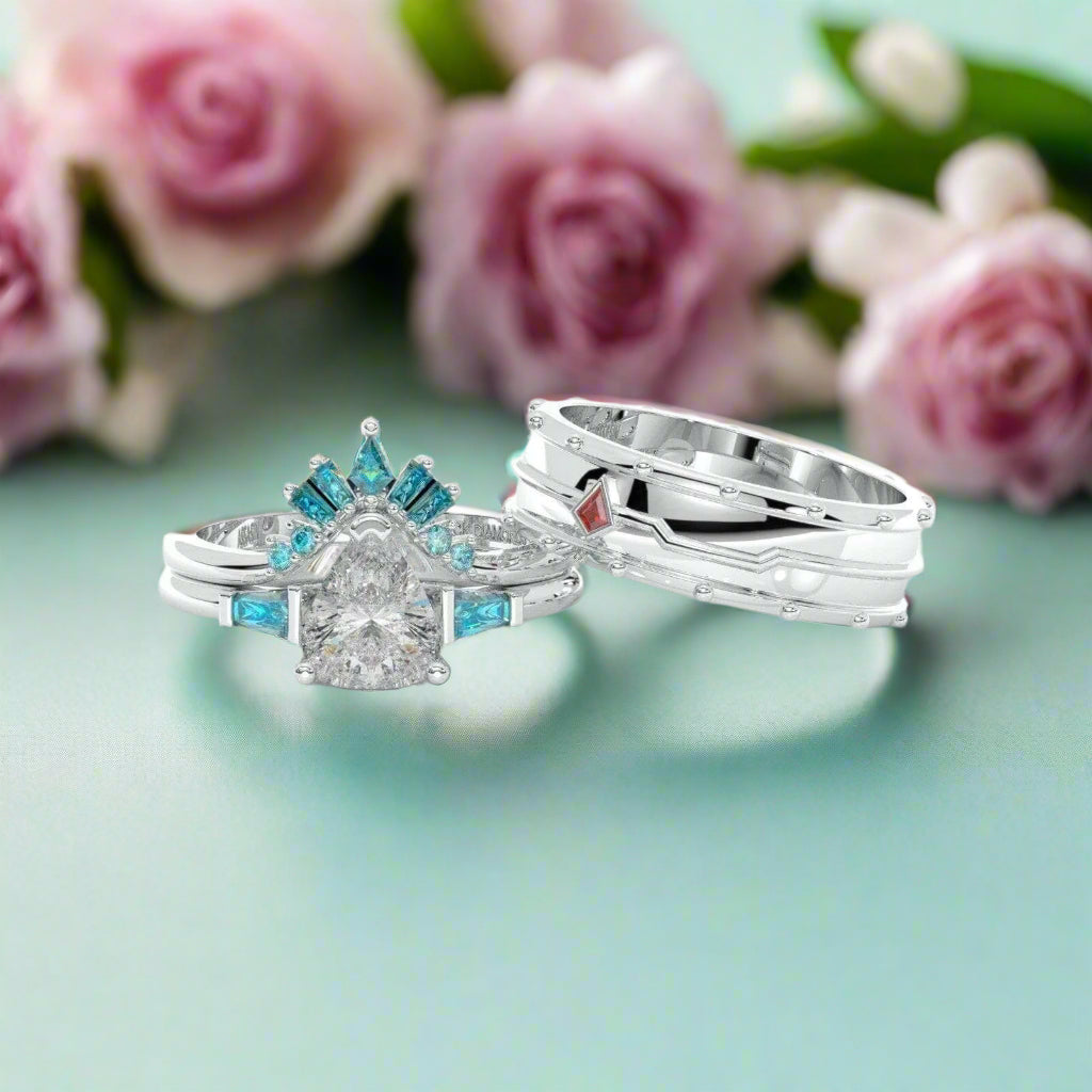 Assassin's Romance Engagement Ring- Video Game Inspired Rings in 14k Yellow Gold-Evani Naomi Jewelry