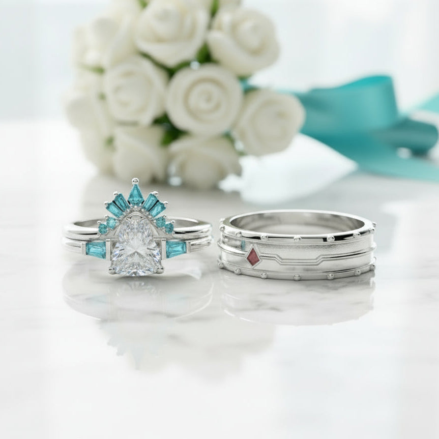 Assassin's Romance Diamond Engagement Ring in 14k Yellow Gold-Evani Jewelry