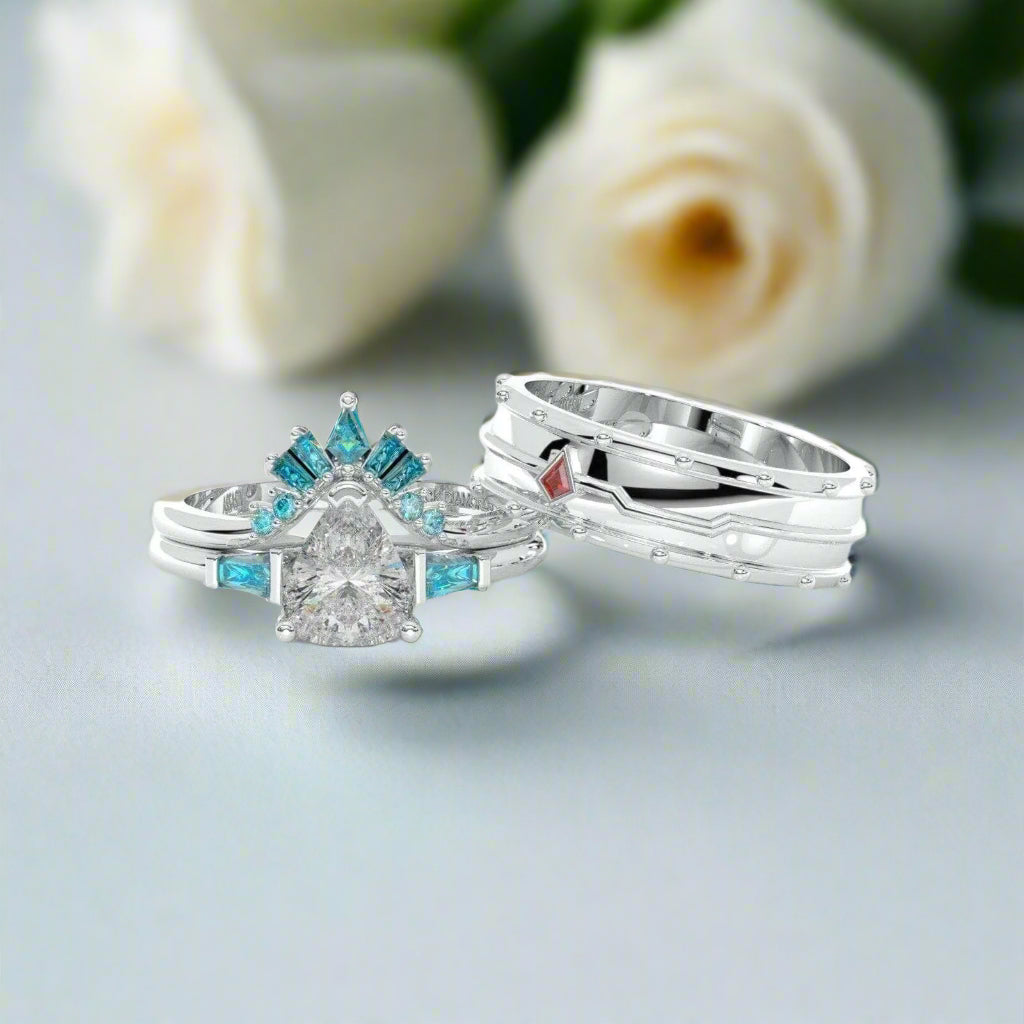 Assasin's Romance (Unisex)- Video Game Inspired Rings in 14k Yellow Gold-Evani Naomi Jewelry