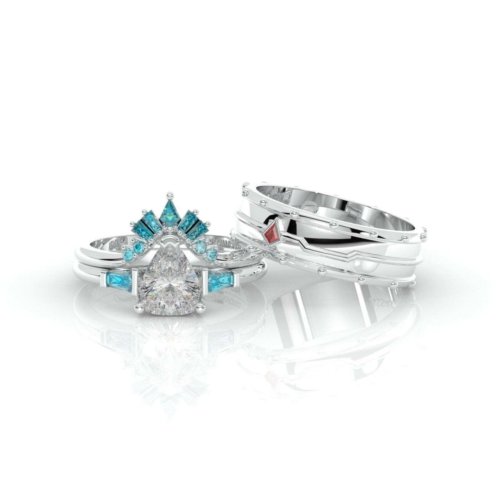 Assasin's Romance (Unisex)- Video Game Inspired Rings in 14k Yellow Gold-Evani Naomi Jewelry