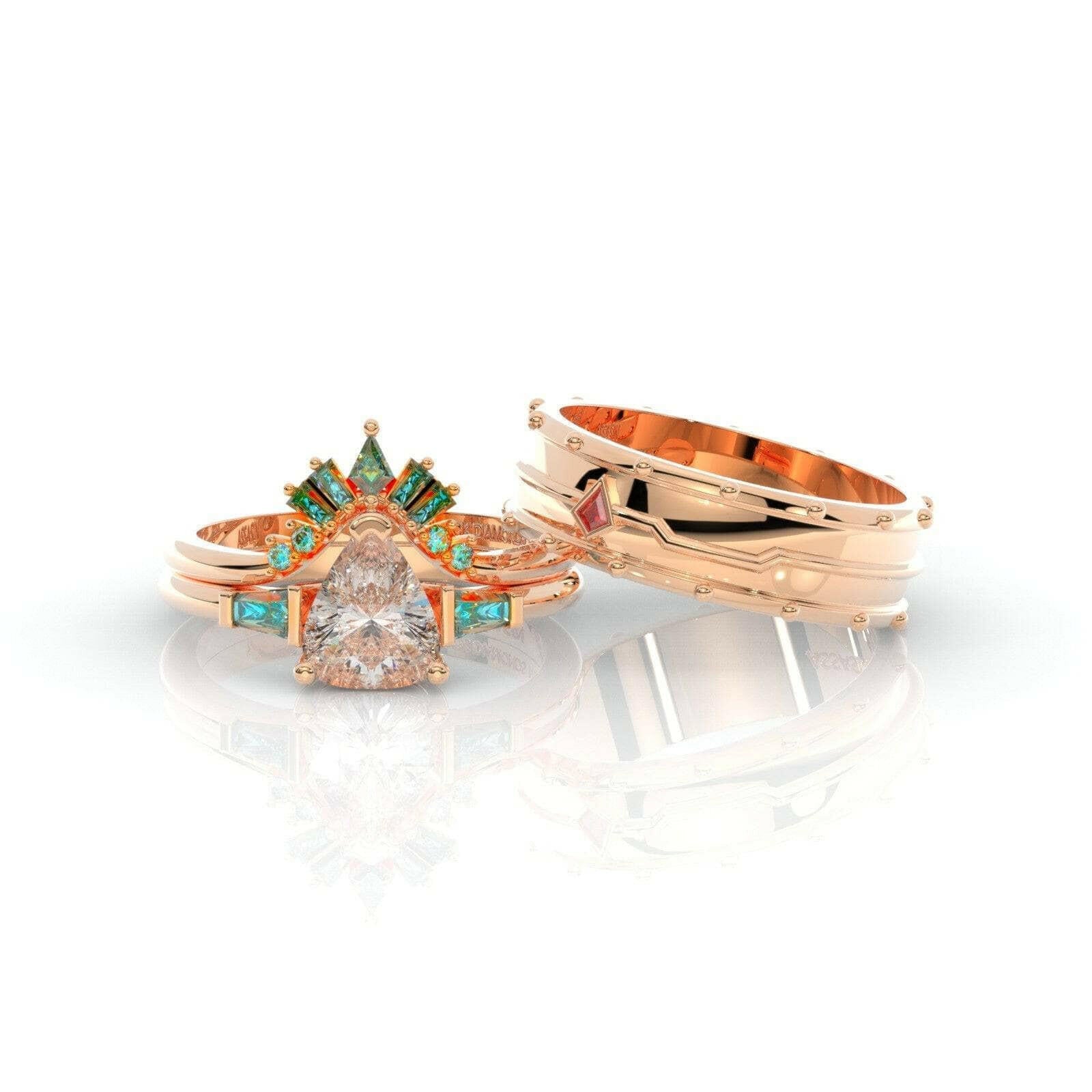 Assasin's Romance (Unisex)- Video Game Inspired Rings in 14k Yellow Gold-Evani Naomi Jewelry