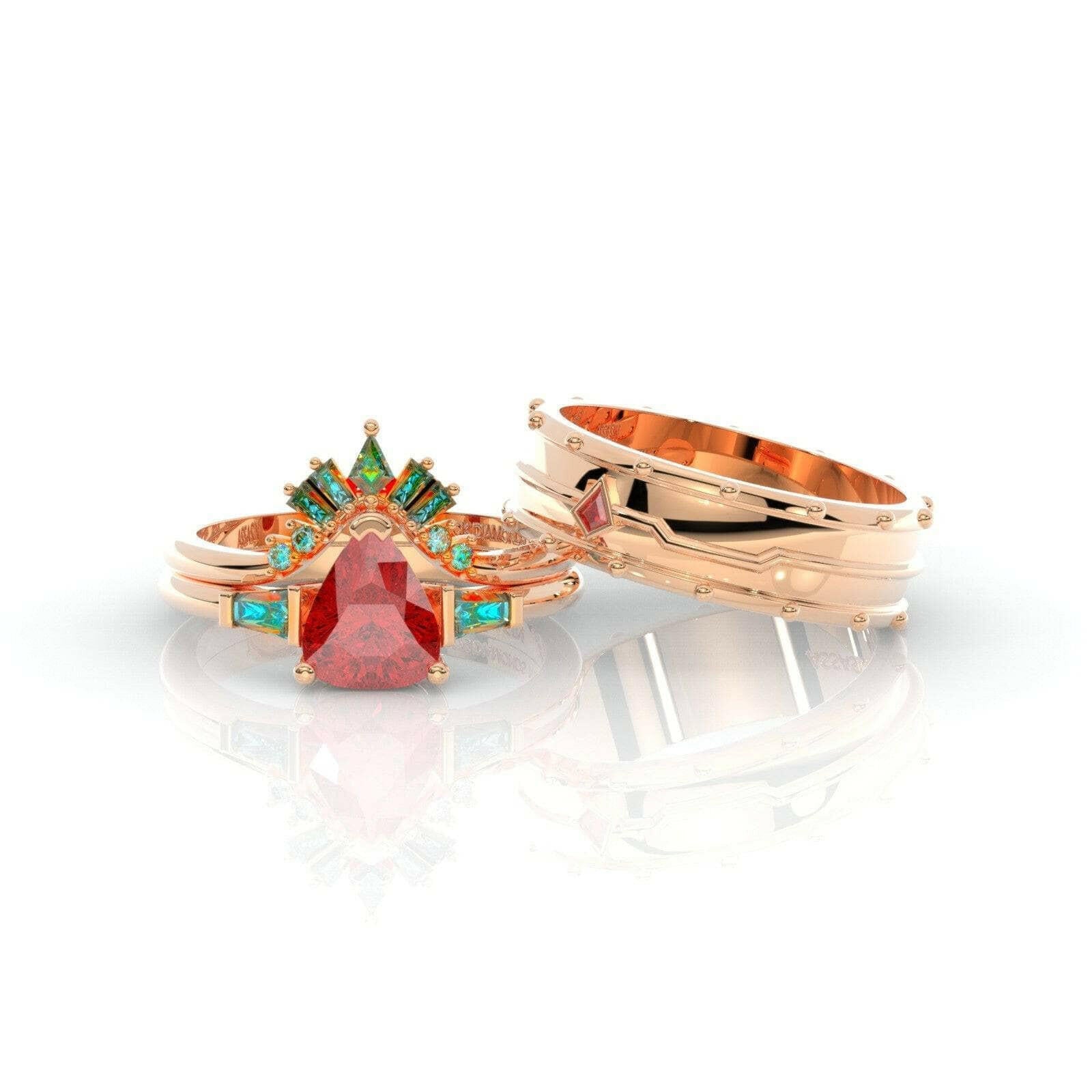 Assasin's Romance (Unisex)- Video Game Inspired Rings in 14k Yellow Gold-Evani Naomi Jewelry