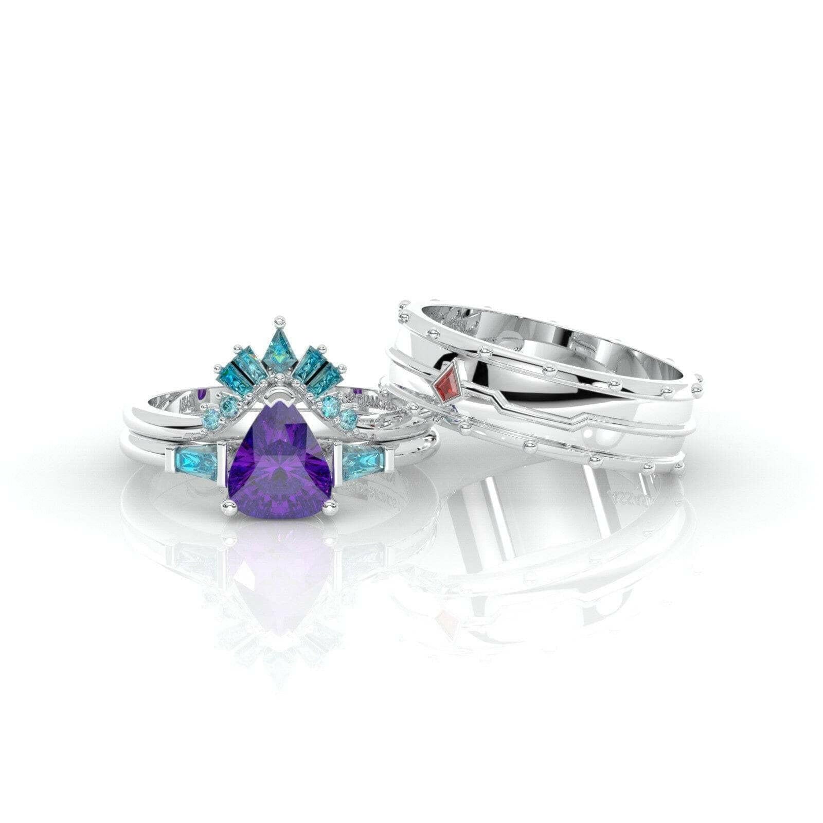 Assasin's Romance (Unisex)- Video Game Inspired Rings in 14k Yellow Gold-Evani Naomi Jewelry