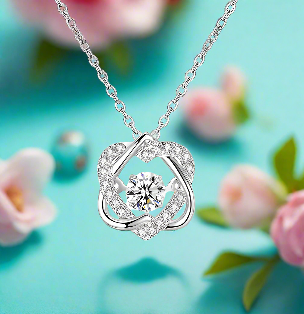 Beating 0.5 ct Diamond Heart Shaped Necklace-Evani Naomi Jewelry