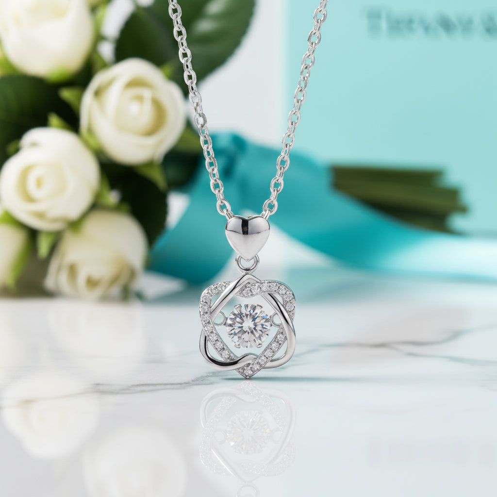 Beating 0.5 ct Diamond Heart Shaped Necklace-Evani Jewelry