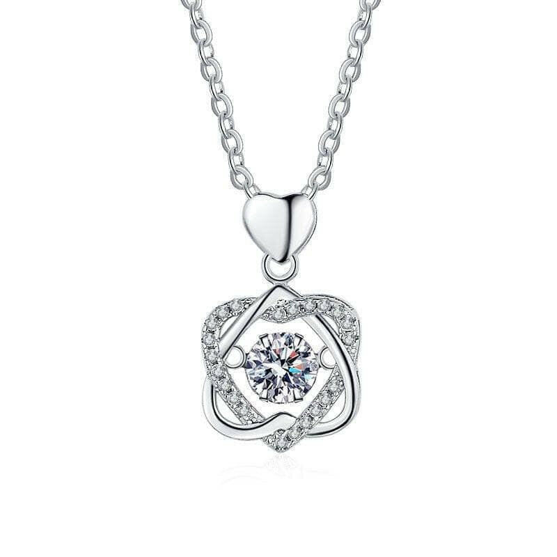 Beating 0.5 ct Diamond Heart Shaped Necklace-Evani Naomi Jewelry