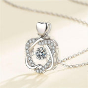 Beating 0.5 ct Diamond Heart Shaped Necklace-Evani Naomi Jewelry