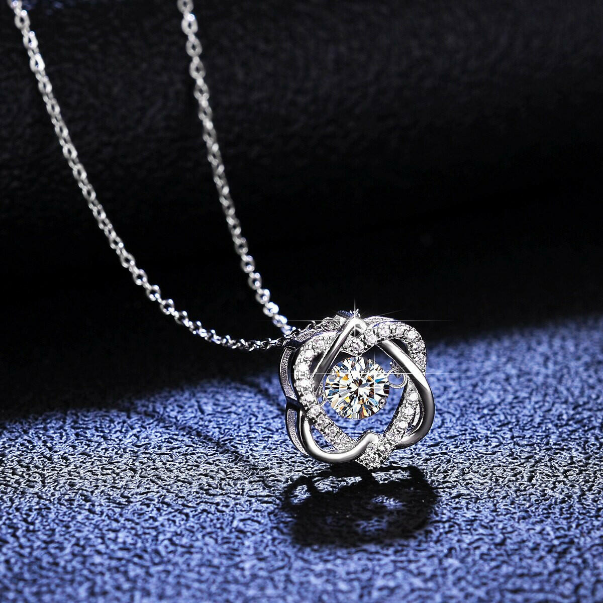 Beating 0.5 ct Diamond Heart Shaped Necklace-Evani Naomi Jewelry