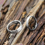 Beveled Brushed Unisex Tungsten Wedding Band-Evani Naomi Jewelry