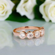Bubble Style 1.5ctw Diamond Half Eternity Wedding Band-Evani Naomi Jewelry