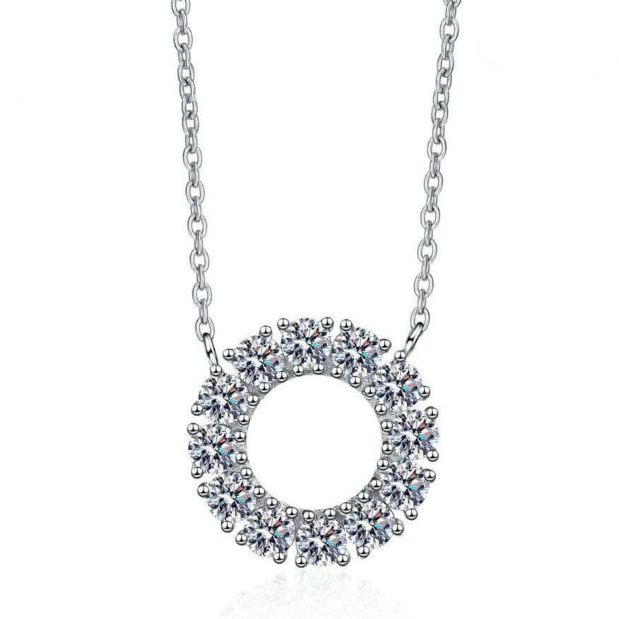 Circular 1.2 ct Diamond Pendant Necklace-Evani Naomi Jewelry