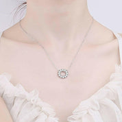 Circular 1.2 ct Diamond Pendant Necklace-Evani Naomi Jewelry