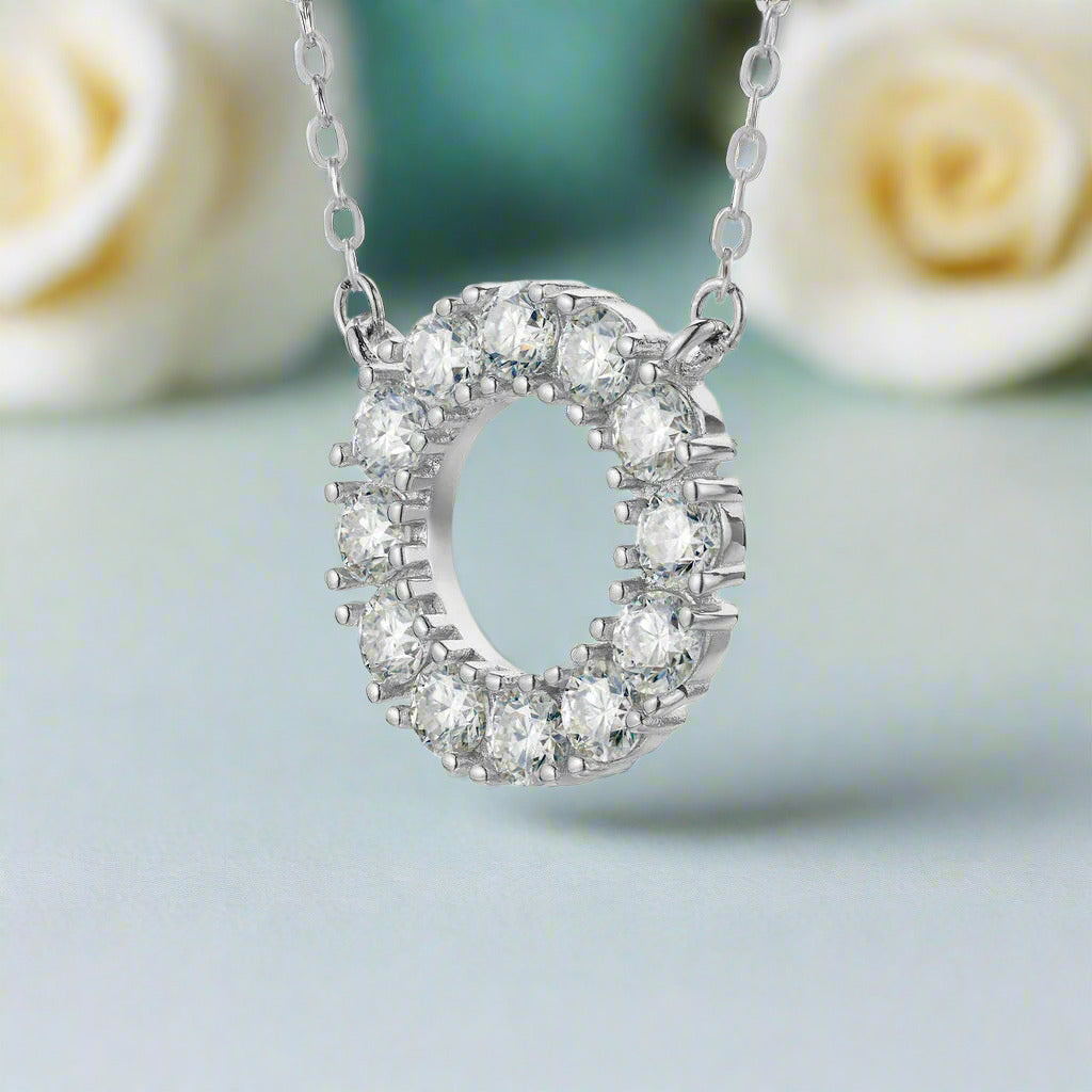 Circular 1.2 ct Diamond Pendant Necklace-Evani Naomi Jewelry