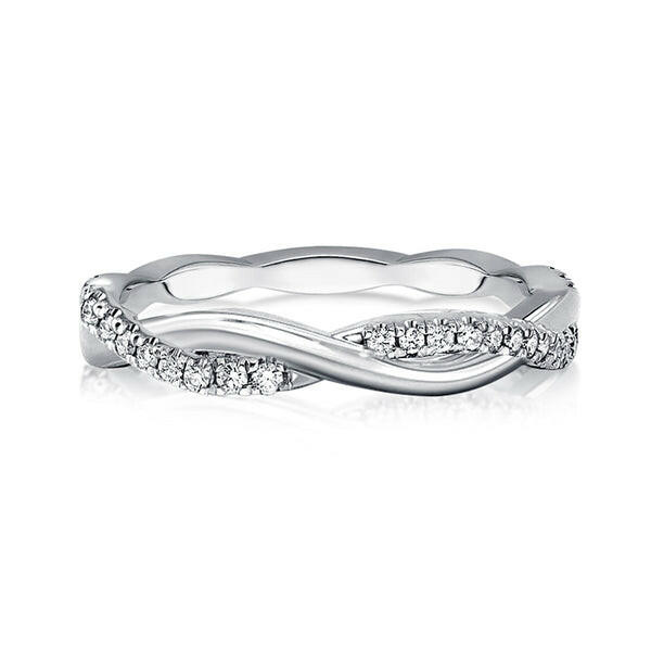 Classic 0.8 ct Diamond Twisted Wedding Band-Evani Naomi Jewelry