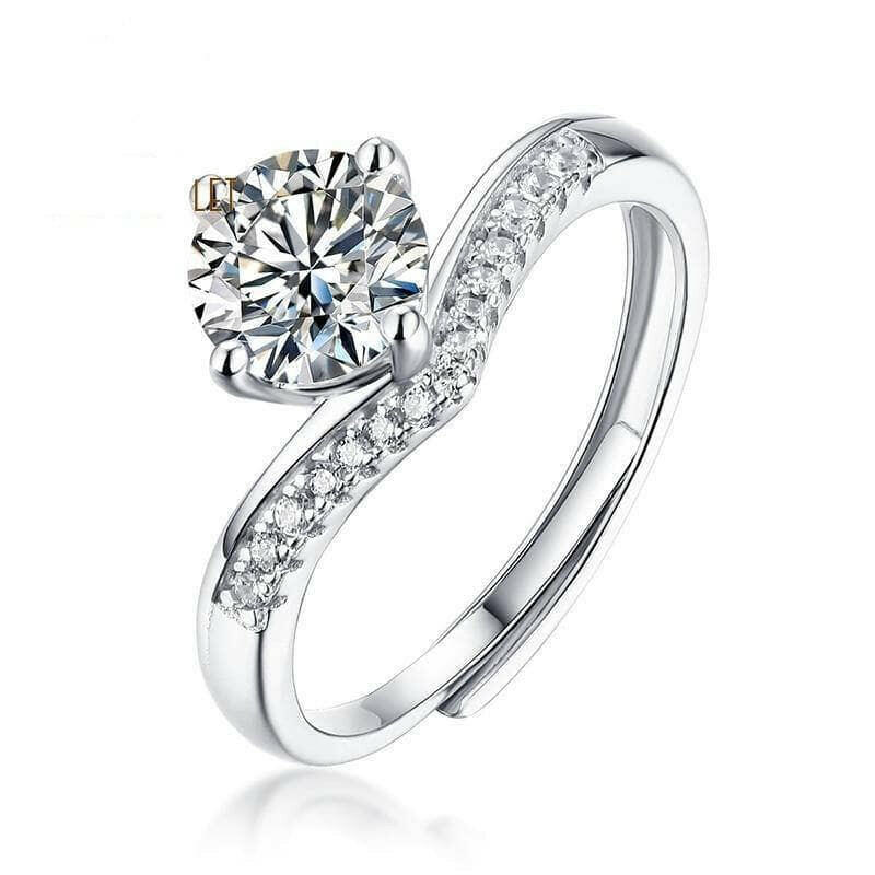 Classic 1.0 CT 14k White Gold Engagement Ring-Evani Naomi Jewelry