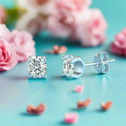 Classic 1.0 ct Diamond Ox Stud Earrings-Evani Naomi Jewelry