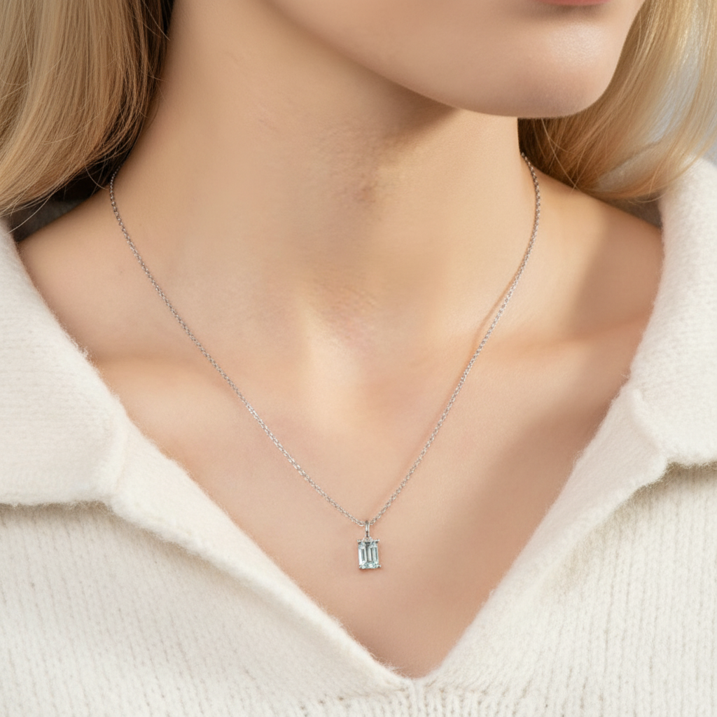 Classic 1.0 ct Emerald-cut Diamond Jewelry Set-Evani Jewelry