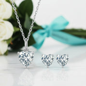 Classic 1.0 ct Heart Diamond Jewelry Set-Evani Jewelry