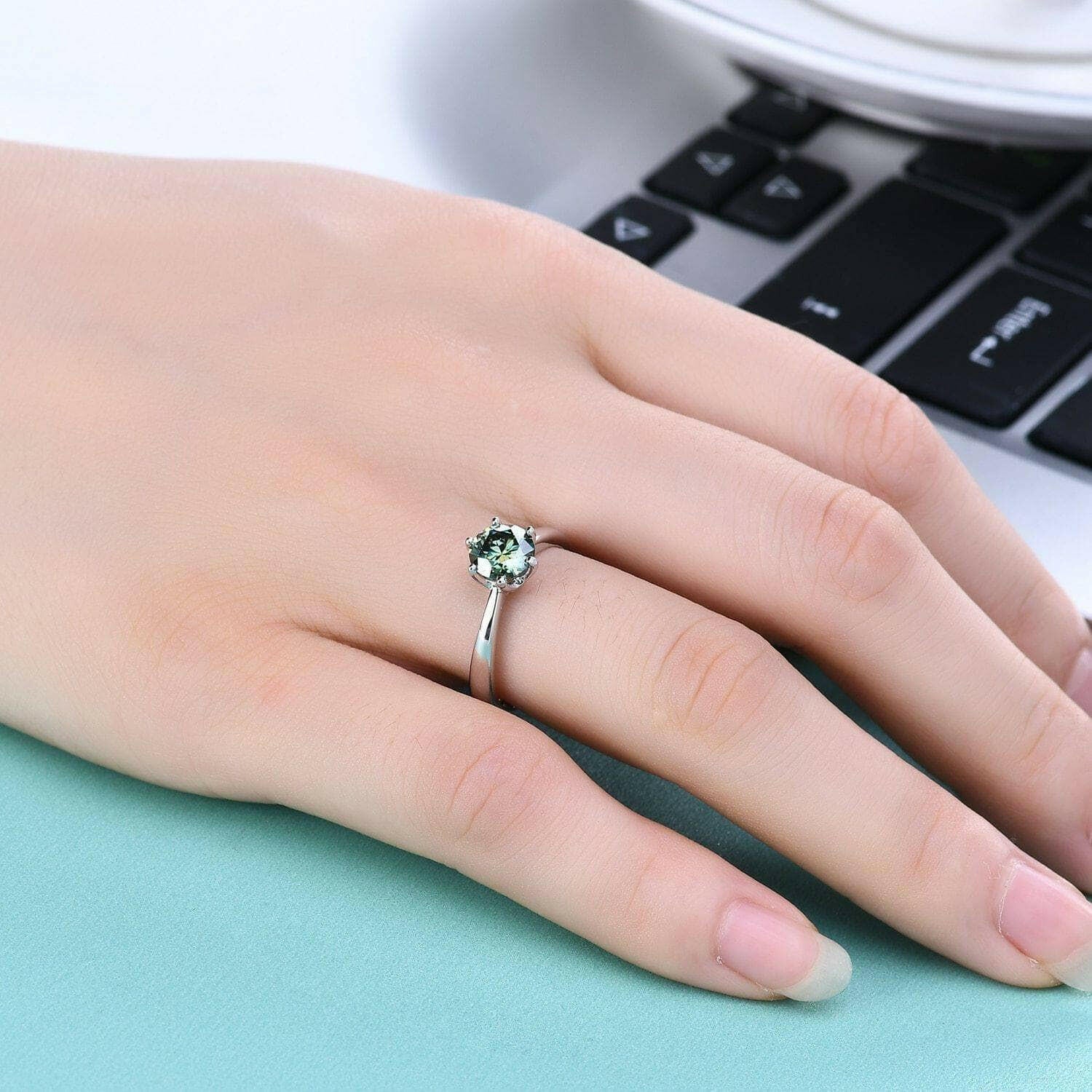 Classic 1.00 ct 6-Prong Round Diamond Engagement Ring-Evani Naomi Jewelry