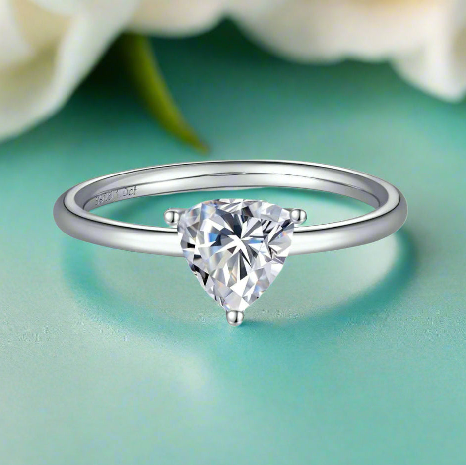 Classic 1.00 ct Trillion Diamond Solitaire Engagement Ring-Evani Jewelry