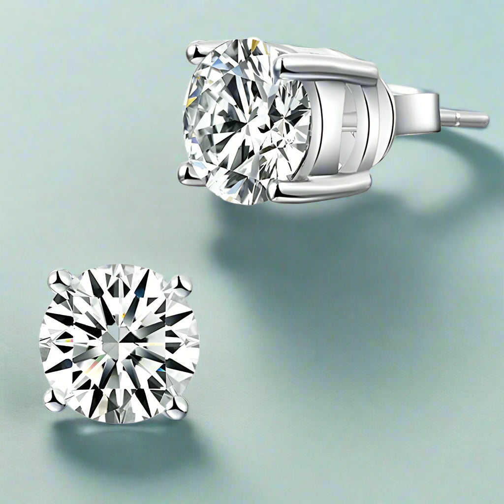 Classic 2.00 ct Round Cut Diamond Stud Earrings-Evani Naomi Jewelry