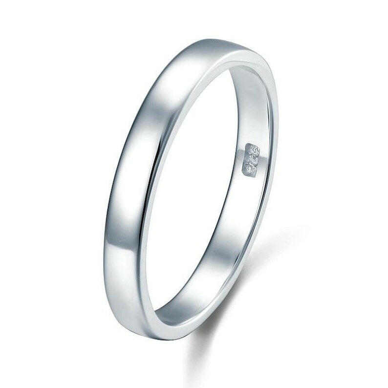 Classic 3mm Simple Wedding Band-Evani Naomi Jewelry