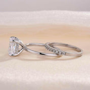 Classic Cushion Cut 3.0 ct Diamond Bridal Set-Evani Naomi Jewelry