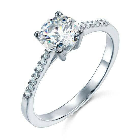 Classic Half-Eternity 1.25 ct Diamond Engagement Ring-Evani Naomi Jewelry