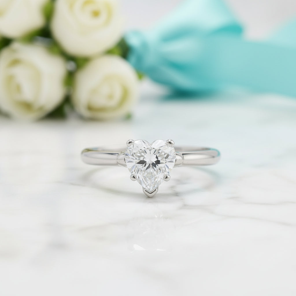 1.50 ct Classic Heart-cut Diamond Engagement Ring-Evani Jewelry