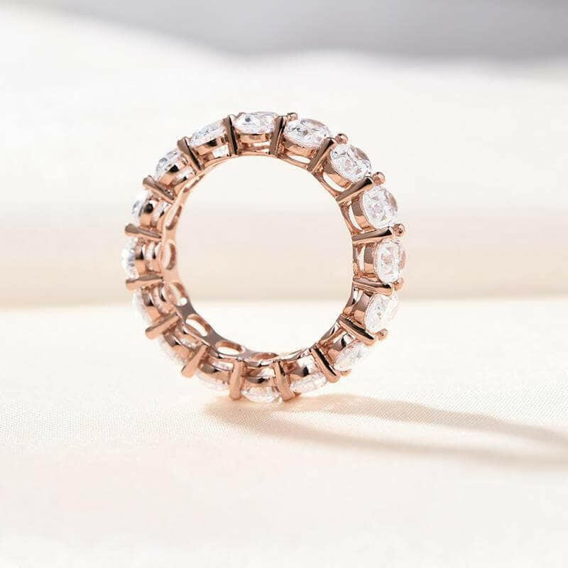 Classic Oval Cut 8.5ct Diamond Wedding Band-Evani Naomi Jewelry