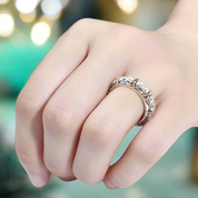 Classic Rose and White Gold Diamond Eternity Wedding Band-Evani Naomi Jewelry