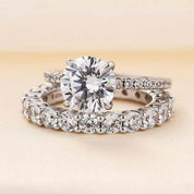 Classic Round Cut 2.0ct Diamond Bridal Set-Evani Naomi Jewelry