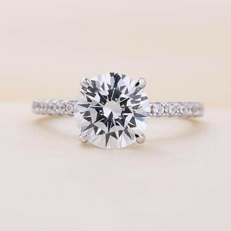 Classic Round Cut 2.0ct Diamond Bridal Set-Evani Naomi Jewelry