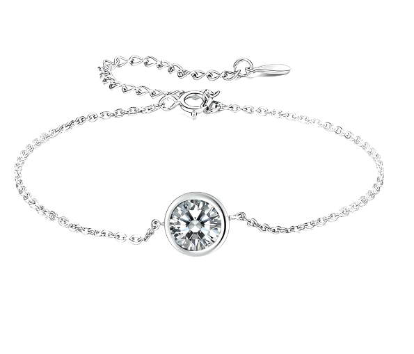 Classic Round Diamond Adjustable Bracelet-Evani Jewelry