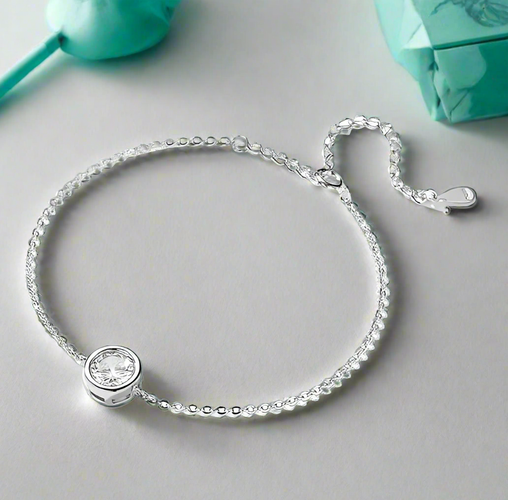 Classic Round Diamond Adjustable Bracelet-Evani Naomi Jewelry