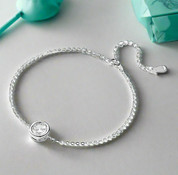 Classic Round Diamond Adjustable Bracelet-Evani Naomi Jewelry