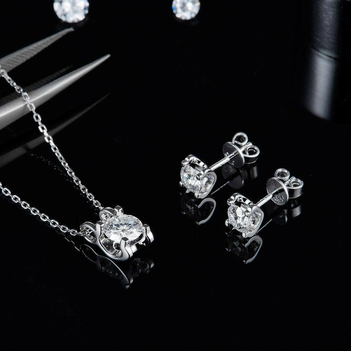 Classic Round Diamond Jewelry Set-Evani Naomi Jewelry