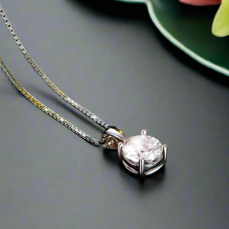 Classic Round-cut 1.0 ct Diamond Necklace-Evani Naomi Jewelry