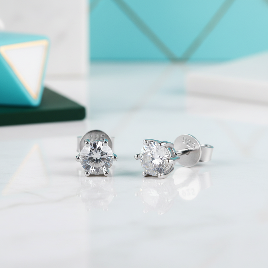 Classic Round-cut Diamond Jewelry Set-Evani Jewelry