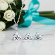 Classic Trillion-cut 1.0 ct Diamond Jewelry Set-Evani Jewelry