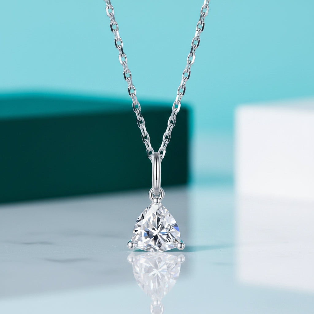 Classic Trillion-cut 1.0 ct Diamond Jewelry Set-Evani Jewelry