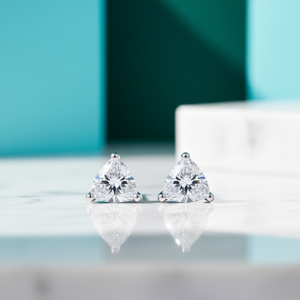 Classic Trillion-cut 1.0 ct Diamond Jewelry Set-Evani Jewelry