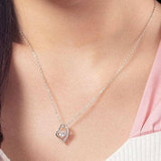 Dancing 0.5 ct Diamond Heart Shaped Necklace-Evani Naomi Jewelry