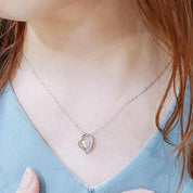 Dancing 0.5 ct Diamond Heart Shaped Necklace-Evani Naomi Jewelry