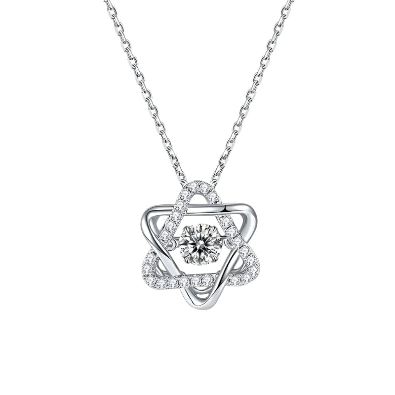 Dancing 0.5 ct Diamond Six-pointed Star Necklace-Evani Naomi Jewelry
