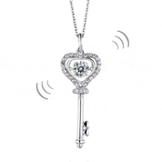 Dancing 1.0 ct Diamond Key Shaped Necklace-Evani Naomi Jewelry