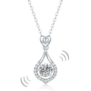 Dancing 1.0 ct Diamond Tear Drop Shaped Necklace-Evani Naomi Jewelry