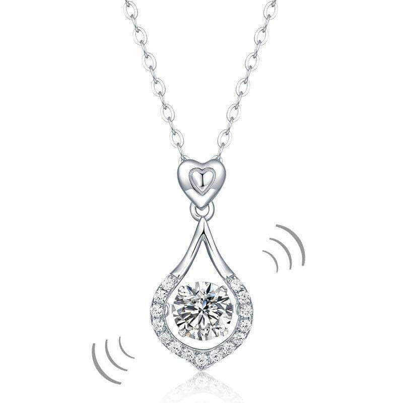 Dancing 1.0 ct Diamond Tear Drop Shaped Necklace-Evani Naomi Jewelry